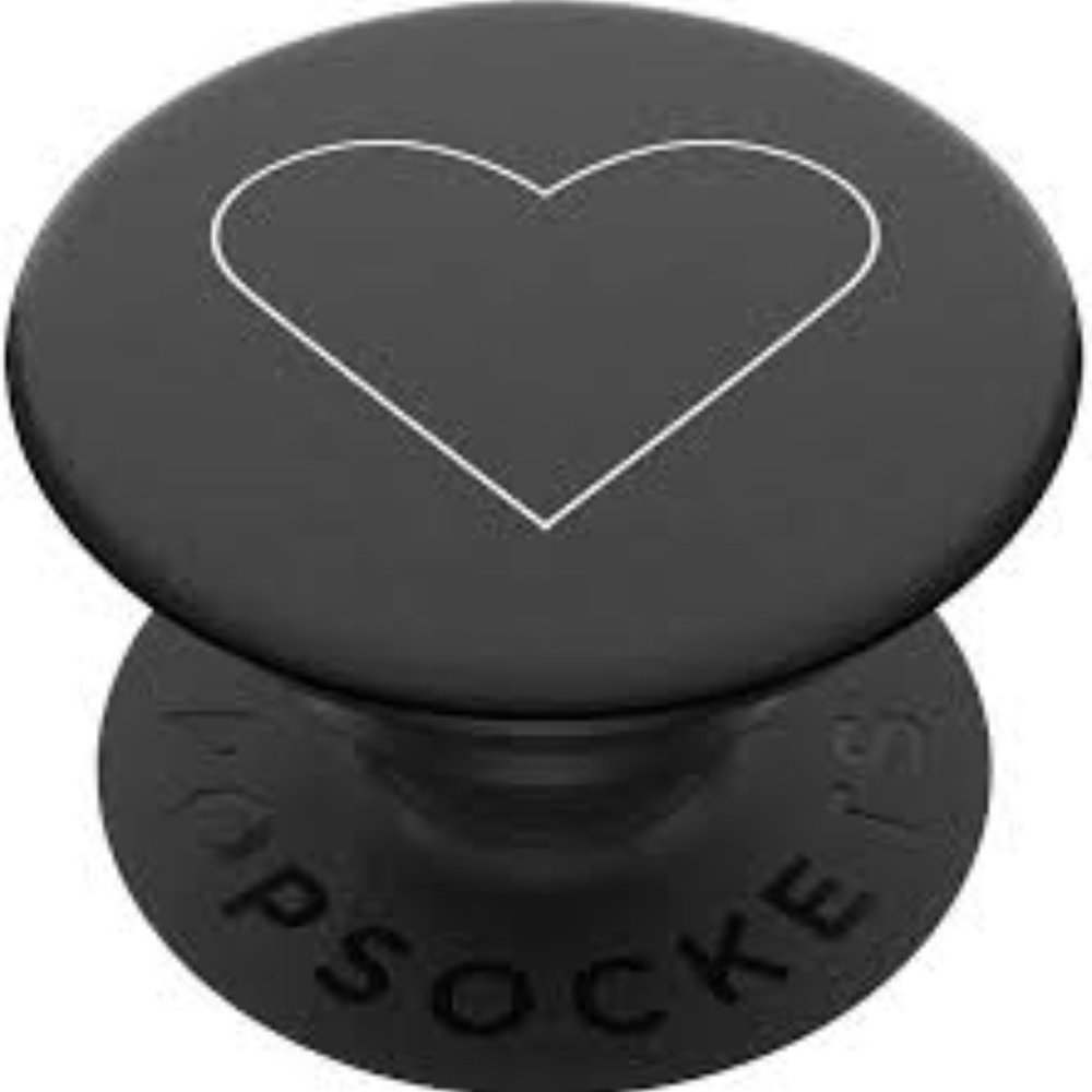 White heart black car mount mobile phone stand
